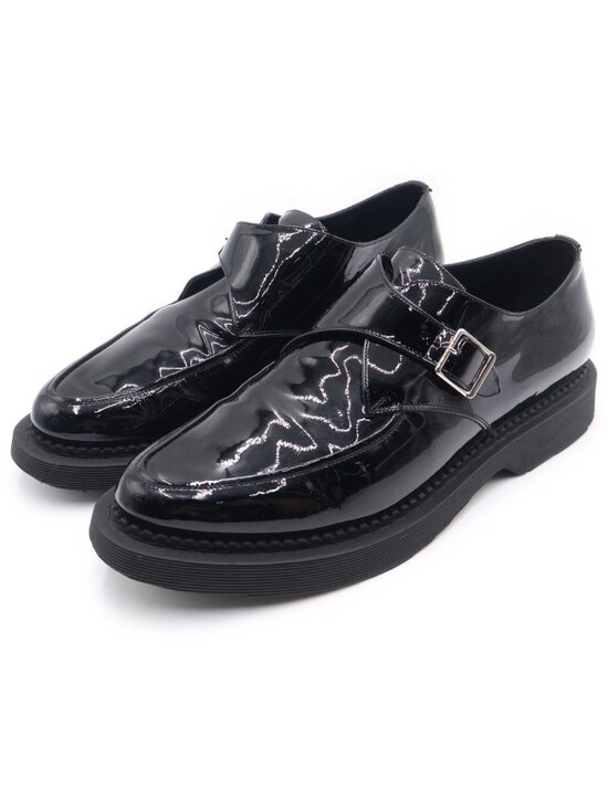 Saint Laurent Teddy Polished-leather Monk-strap Boots In  Saint Laurent Paris Teddy Monk Strap Rubber Sole Shoes Black